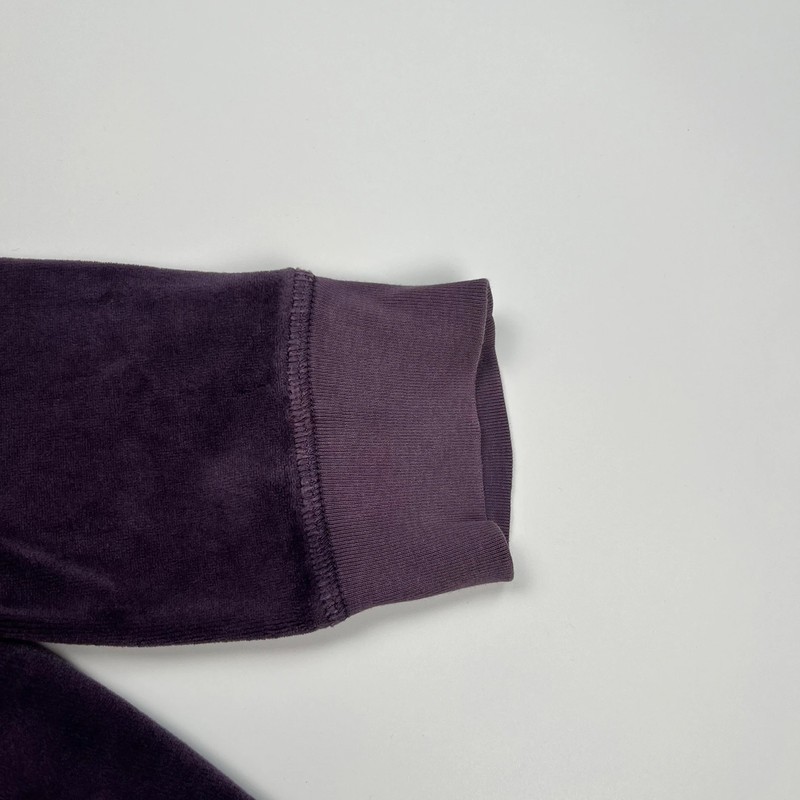 Juicy Couture Full Zip Hoodie Womens Large Purple Velour Touch image 7