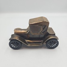 VTG 70s 1915 Chevy Metal Car Coin Bank W/Rolling Wheels Banthrico Chicago USA