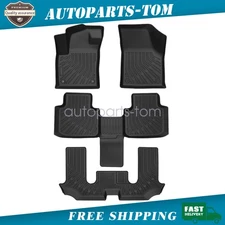 For 2018-2024 Volkswagen Atlas Bucket 6Seat 3D TPE Floor Mats Liners All-Weather