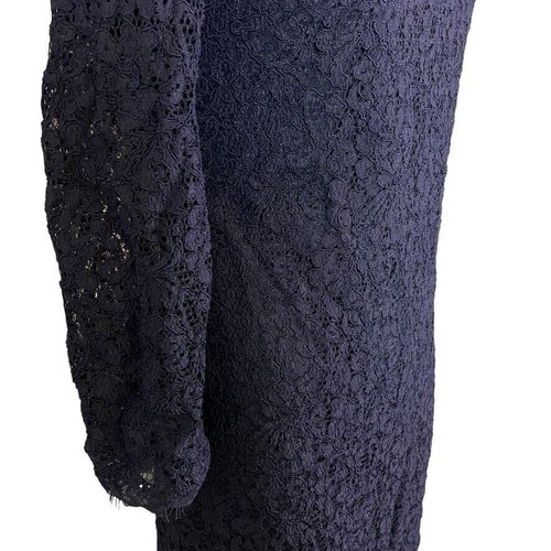 Adrianna Papell Womens Whimsigoth Navy Lace Cocktail Party Formal Short Dress 6 - Picture 3 of 16