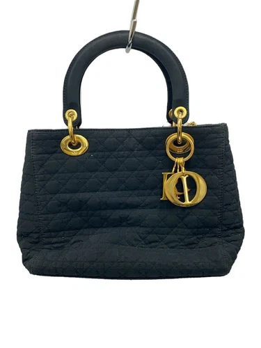 Sac fourre tout Christian Dior toile noir occasion