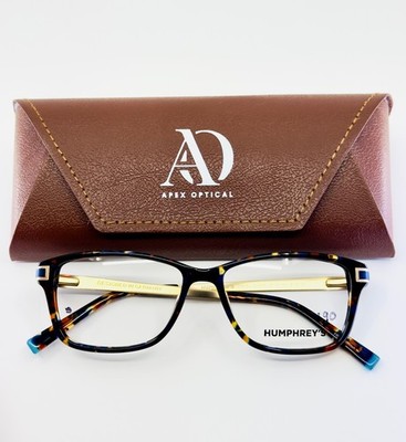 HUMPHREY'S 594032 67/TOB Brown Blue Square Full Rim Eyeglasses 50-14-135 B:35