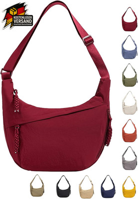 Damen Halbmonden Crossbody Tasche Nylon Hobo Umhängetasche verstellbarer Schulte