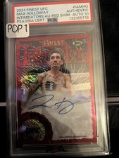 2024 Topps Finest UFC Max Holloway Intimidators Red Shimmer Auto PSA #IA-MHO