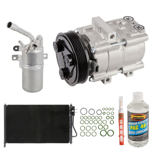 For Ford Focus 2003 2004 OEM AC Compressor w/ Condenser Drier TCP