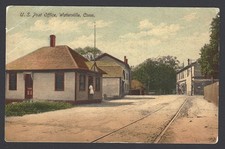 Antique Postcard Waterville Neighborhood Connecticut* U.S. Post Office Waterbury