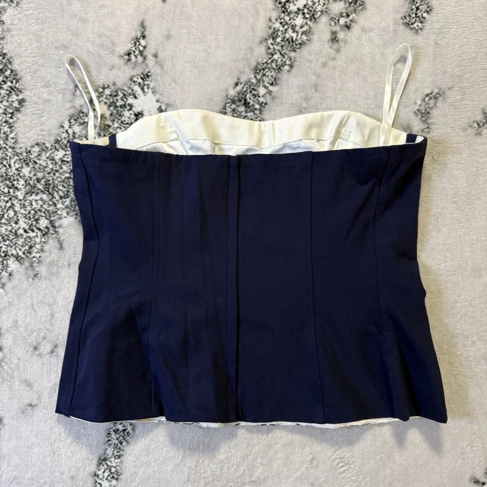 Top White House Black Market para mujer talla 14 multicolor bustier patrón geométrico Foto 2 de 4