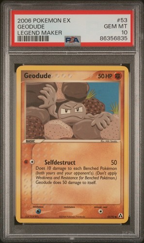 Geodude graded PSA 10 for sale on eBay