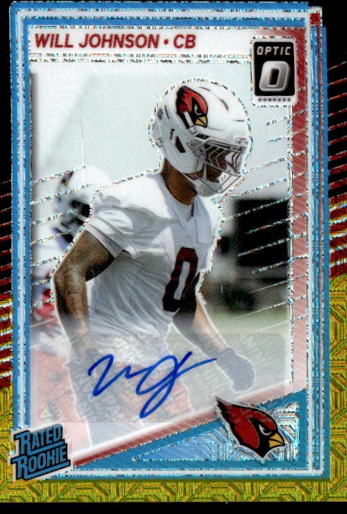 2025 Donruss Optic #247 Will Johnson Rated Rookies Autographs Black Gold #/60