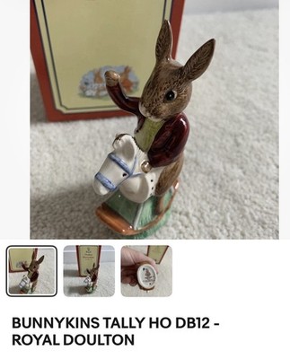 Royal Doulton Bunnykins Tally Ho DB12 Figur Tadelloser Zustand