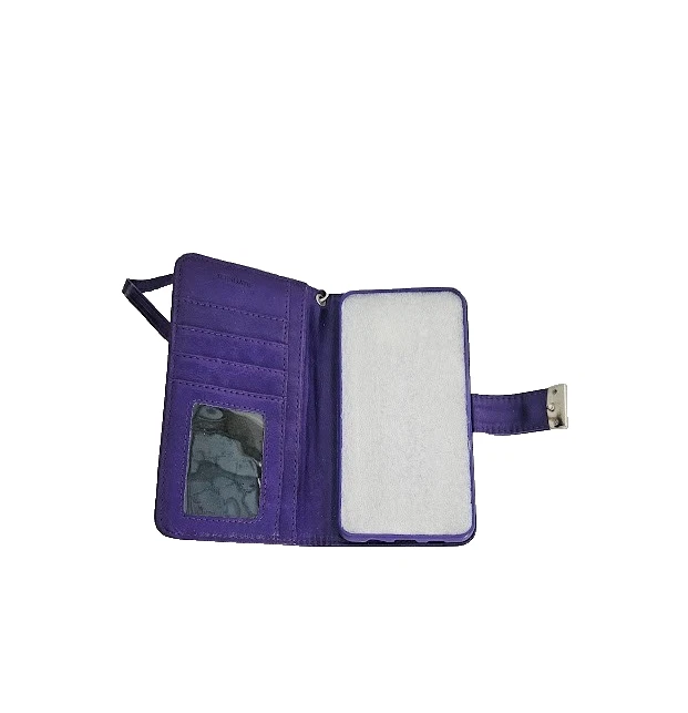 Funda tipo billetera de cuero púrpura IZENGATE Samsung Galaxy Note 4 Foto 4 de 4