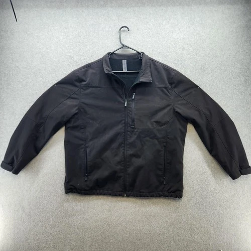 Weatherproof Jacket Mens 2XL Black Softshell Fleece Lined Zip Pockets Casual - product listing photo