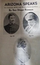 1945 Paperback Booklet of Western Verses & prose,"Arizona Speaks" by S.D.Rawson