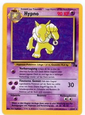 Hypno 23/62 Fossil Set Base German/German Pokemon Card/Card vntg Collection DE