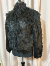 Fashion Nova Womens Size XS Coat Black Jacket  Faux Fur Fernanda Fur Coat NEW