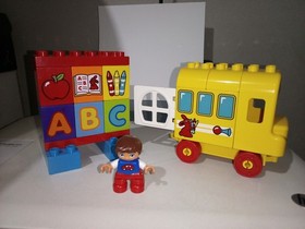 LEGO DUPLO MY FIRST BUS#10603 ABC's SCHOOL BUS RETIRED 2015 COMPLETE SET VGC