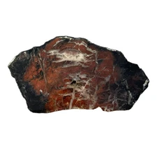 Oregon Rhodonite W Gold Wire slab, Very Large Slice, 12 1/4 Inch By 7 Inch, VG