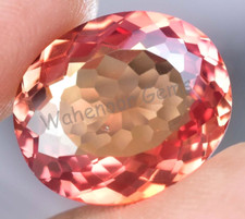 FLAWLESS Natural Imperial Topaz 21.00 Ct Oval Untreated Certified Loose Gemstone