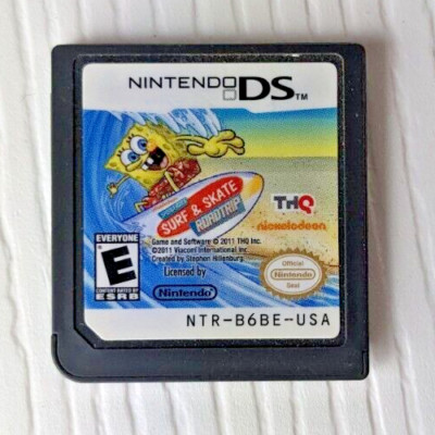 Nintendo DS SpongeBob's Surf & Skate Roadtrip Game Cartridge Only UNTESTED