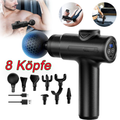 8 Köpfe Electric Massage Gun 99 Modi Massagepistole Massager Muscle Massagegerät