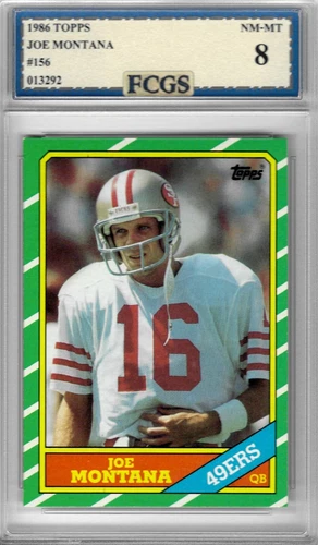 1986 Topps Joe Montana #156 Graded FCGS 8 NM-MT