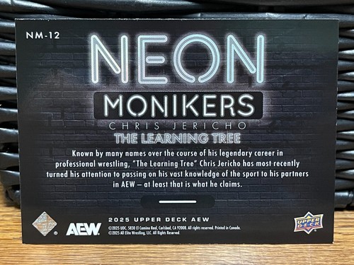 2025 Upper Deck AEW - NM-12 Chris Jericho - Neon Monikers - Picture 2 of 2