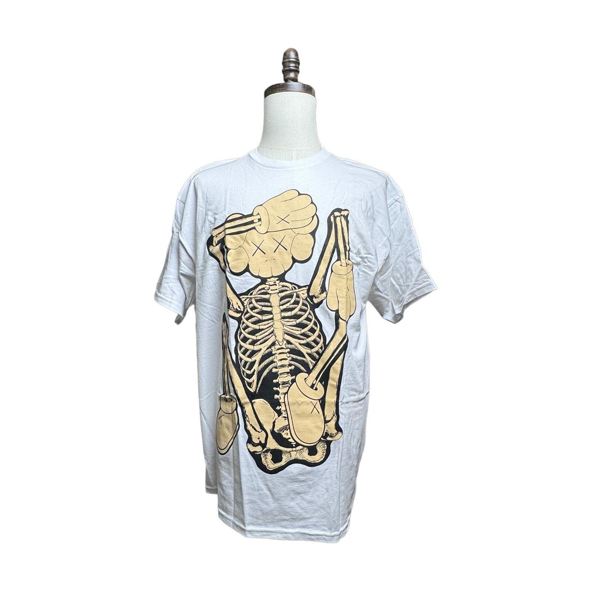 KAWS Skeleton New Fiction T-Shirt Bone 2021 (KAWS-SS01) Men's Size