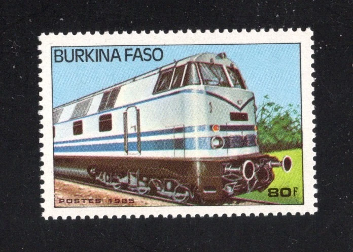 1985 BURKINA FASO ЛОКОМОТИВЫ НАБОР ИЗ 7 SC #732-738 MNH (F1318) - Изображение 4 из 4