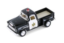 1955 Chevy Stepside Pickup Truck Black - Police 154 Diecast Car 3002dp 1955 Chevy Stepside Pickup Truck Black - Police 154 Diecast Car 3002dp