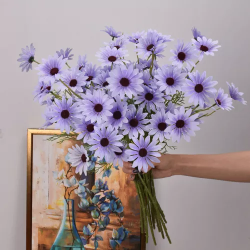 Artificial Silk Fake Daisy Flowers Bouquet Wedding Party Home outdoor Decor UK - Picture 5 of 26