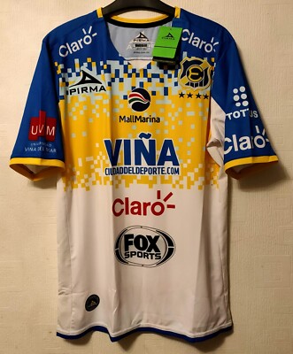Everton de Vina del Mar Football Club Chile 2017 weiß blau drittes Trikot M/L neu mit Etikett