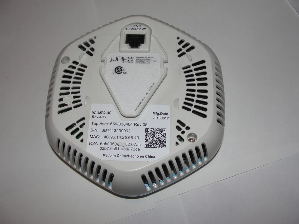Juniper WLA532-US Wireless LAN Access Point w/2.4GHz & 5GHz (White) - Image 2 of 4