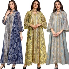 Muslim Women Party Dress Dubai Abaya Mesh Embroidery Kaftan Evening Dubai Gown