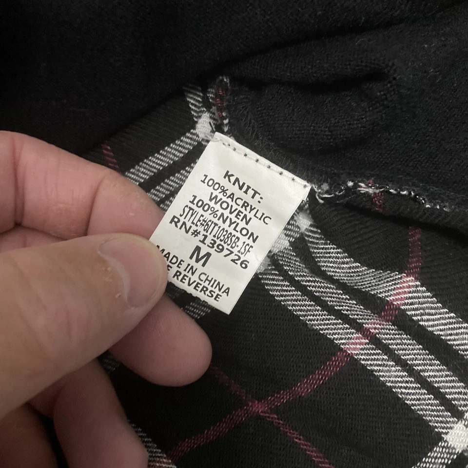 Suéter túnica Honey Punch M tejido elástico negro/a cuadros manga larga Foto 4 de 4