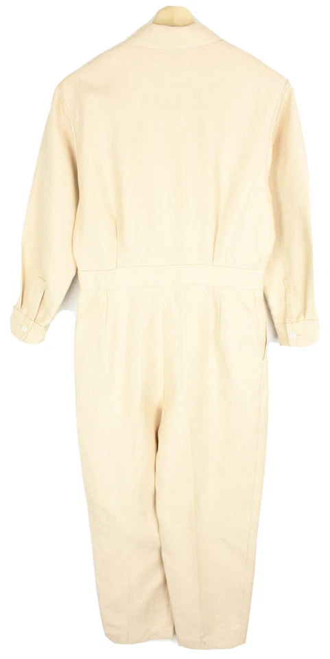 Sandro Uno Overall Damen (Eu) 40 Leinen Mischung Langärmelig Plissiert Taschen - Bild 2 von 4