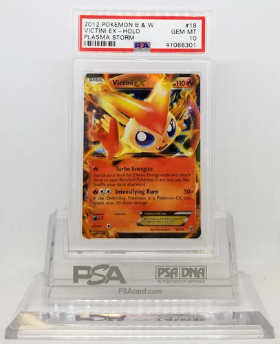 Pokemon BW PLASMA STORM VICTINI EX #18/135 HOLO FOIL CARD PSA 10 GEM MINT #*
