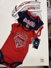 3 Pack St. Louis Cardinals baseball 3 Designs One Piece boy or girl Baby choice