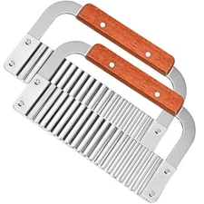 Crinkle Cutter Stainless Steel Potato Slicer Heavy Duty Wavy Crinkle Cutting Cho