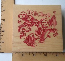 EK Success American Symbols Collage Rubber Stamp - NEW