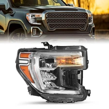 For 2019-2021 GMC Sierra 1500 w/o LED Turn Signal Lamp Headlight Passenger Side