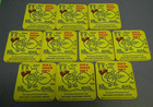 VINTAGE BELLOWS WHISKEY LOUISVILLE KENTUCKY HAD ROUGH DAY FISH DIVING COASTERS — photo 1