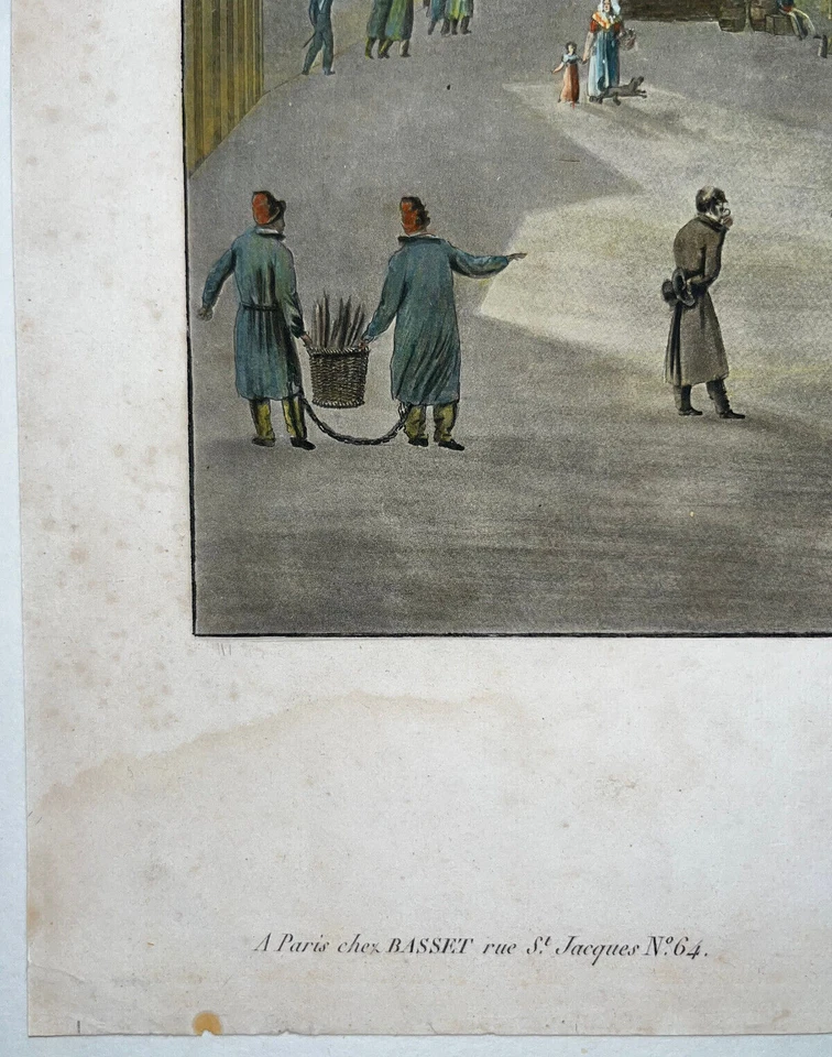 VUE PORT BREST Bretagne GRAVURE Aquatinte LOUIS AMBROISE GARNERAY Basset XIX° - Photo 4/4