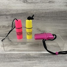 3 Water Proof Containers Swimmers Scuba Divers Fishing Neon Colors Pink Yellow