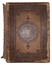 1854, POEMS OF WILLIAM CULLEN BRYANT, ILLUTRATED, STAMPED LEATHER BINDING