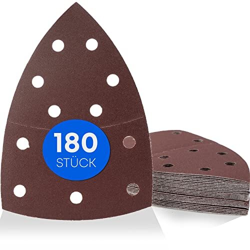 180 Triangoli Abrasivi Prio 105x152mm 11 Fori - Set Grane 40-240