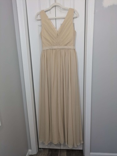 AW Bridal NWT Women's Size 8 Beige Formal Gown Dress - Picture 4 of 7