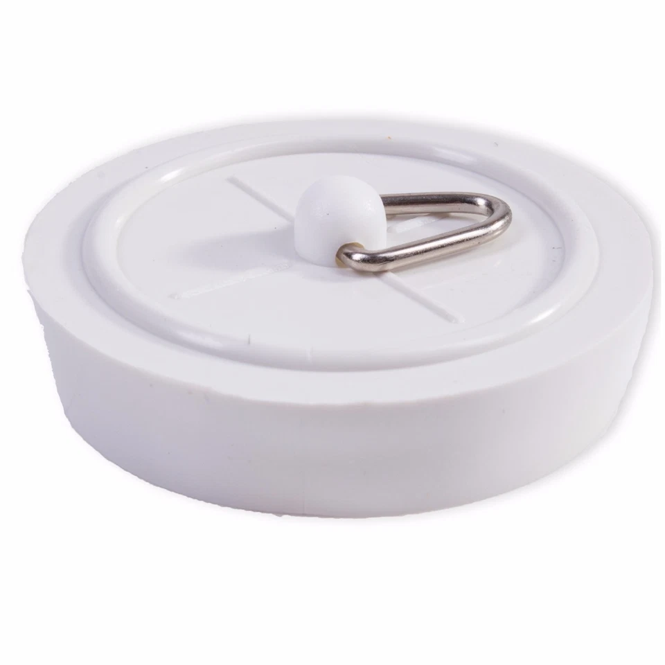 10x REPLACEMENT WHITE RUBBER 45mm BATH PLUG Bathroom 1 3/4" Drain Stopper Tub - Image 3 of 3