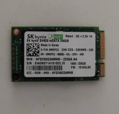 Dell Sk Hynix 256GB 1,8 Msata 6G SH920 0M5PCC HFS256G3AMNB-2200A