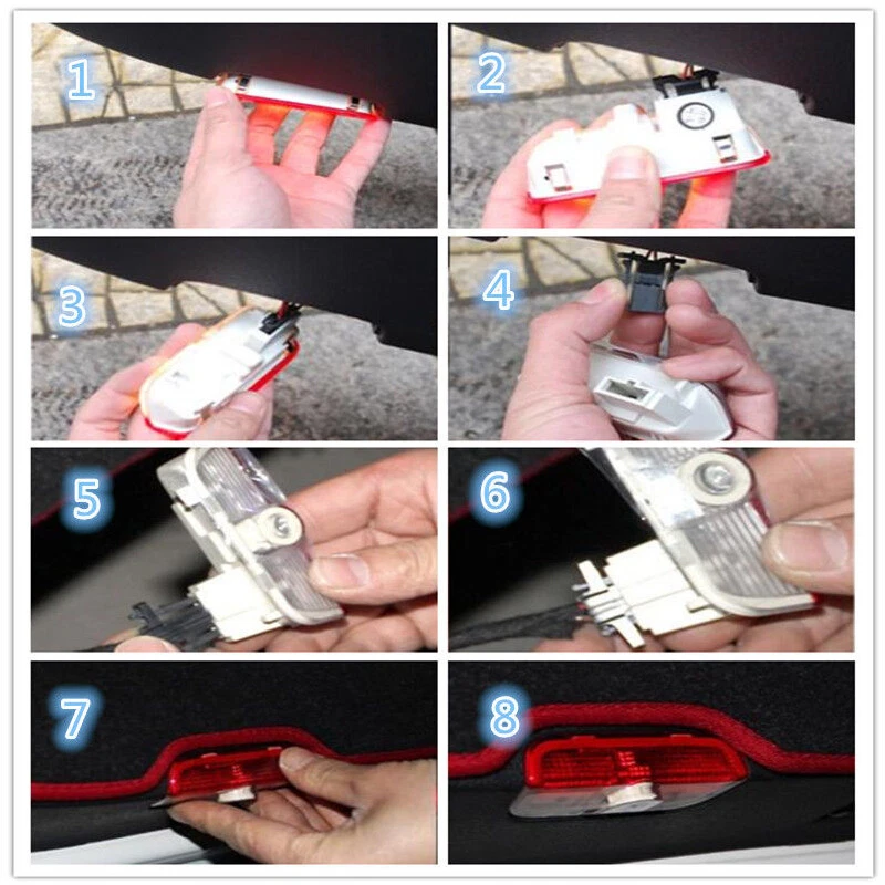 2Pcs Genuine Non-Fading PORSCHE CAYENNE Ghost Shadow Lights for Cayenne 2018-24 - Image 2 of 4