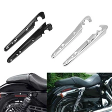 Black / Chrome Rear Fender Support Brackets For Harley Sportster XL 883 1200 48